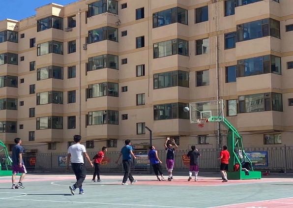 洮河管护中心工会举行篮球友谊赛